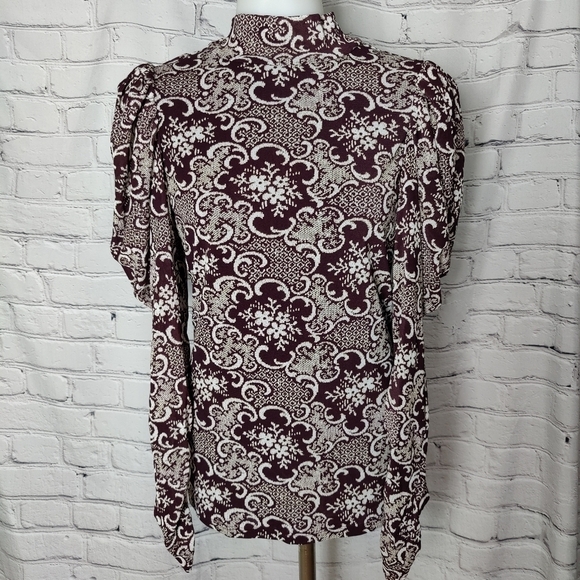 Rebecca Taylor Rochelle Fleur Raisin Combo Size Medium - Picture 2 of 8
